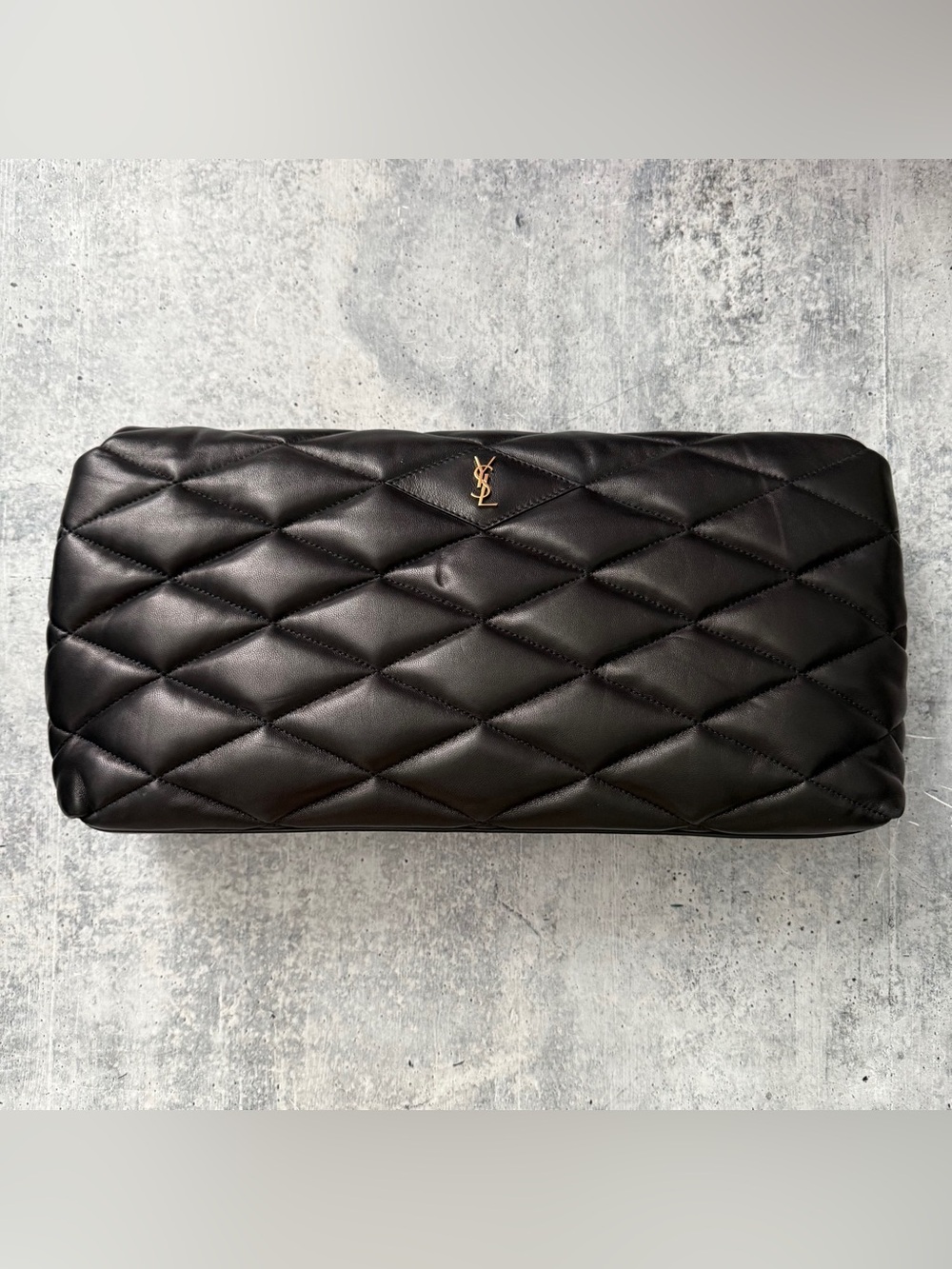 Saint Laurent Sade Quilted Large Clutch